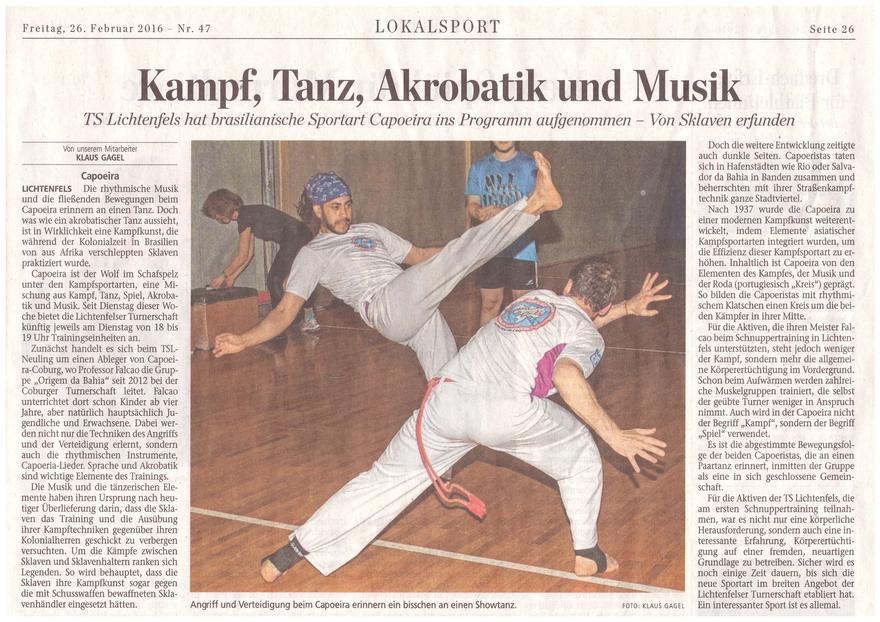 Capoeira Schnuppertraining K. Gagel