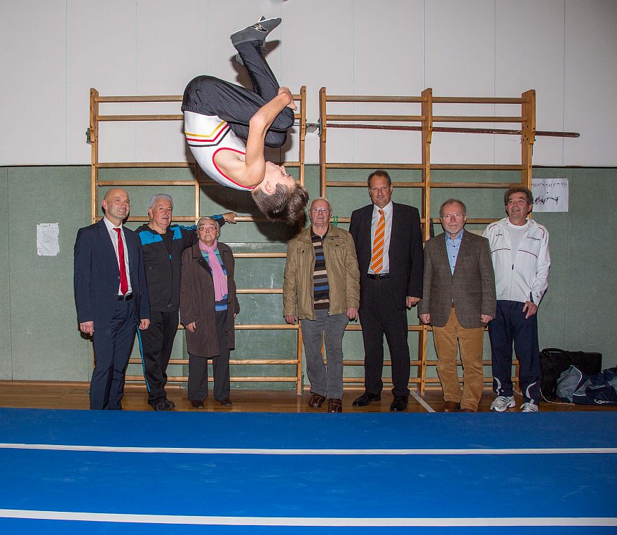 Florian Müller auf der Airtrackbahn